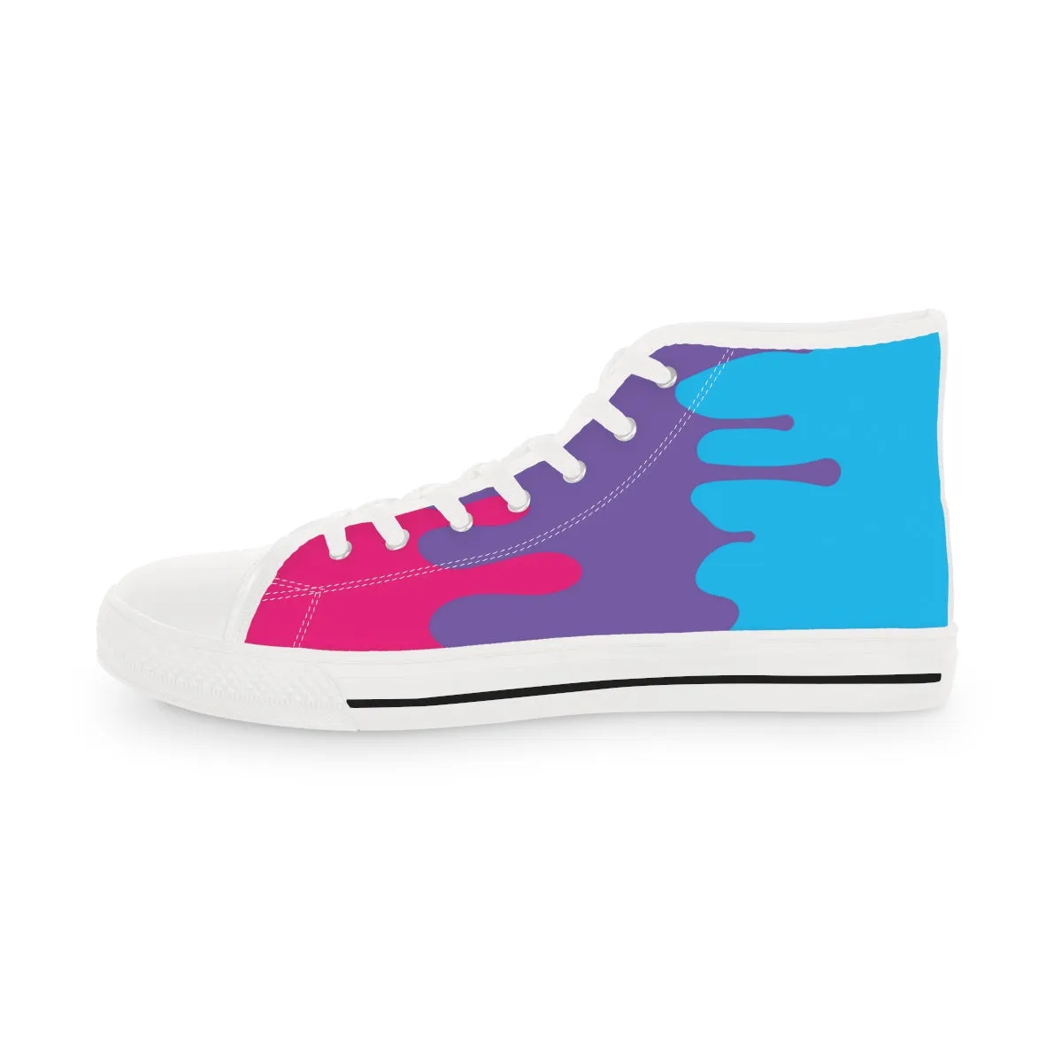 Androgyne Drip Rainbow Flag LGBTQ High Top Sneakers Unisex Size