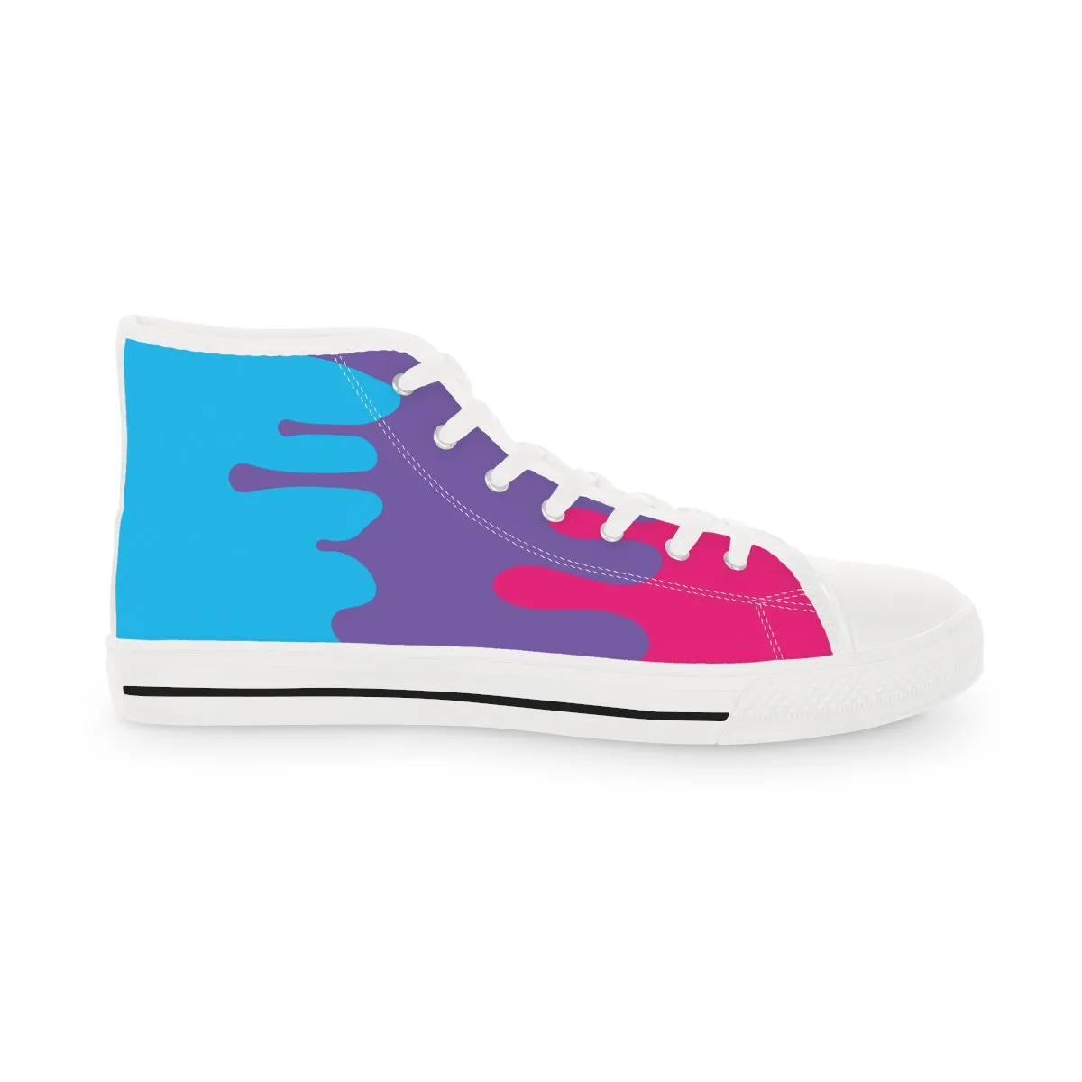 Androgyne Drip Rainbow Flag LGBTQ High Top Sneakers Unisex Size