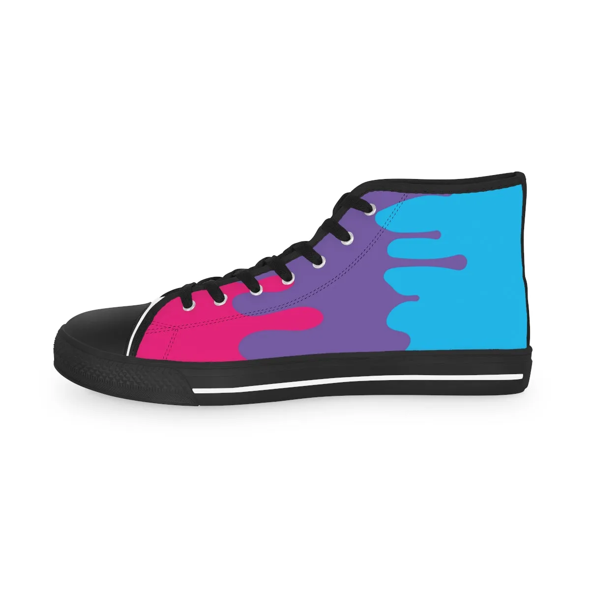 Androgyne Drip Rainbow Flag LGBTQ High Top Sneakers Unisex Size