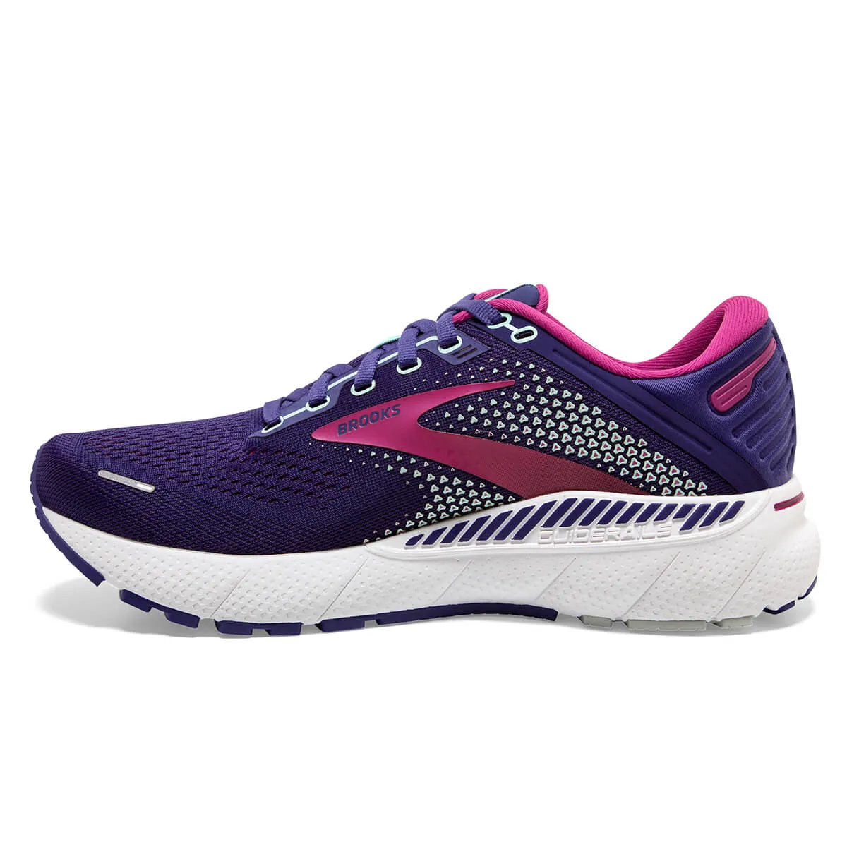 Womens Brooks Adrenaline GTS 22 Running Shoes - Navy/Yucca/Pink