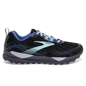 Womens Brooks Cascadia 15 GTX Waterproof Trail Running Shoes in Black/Marlin/Blue