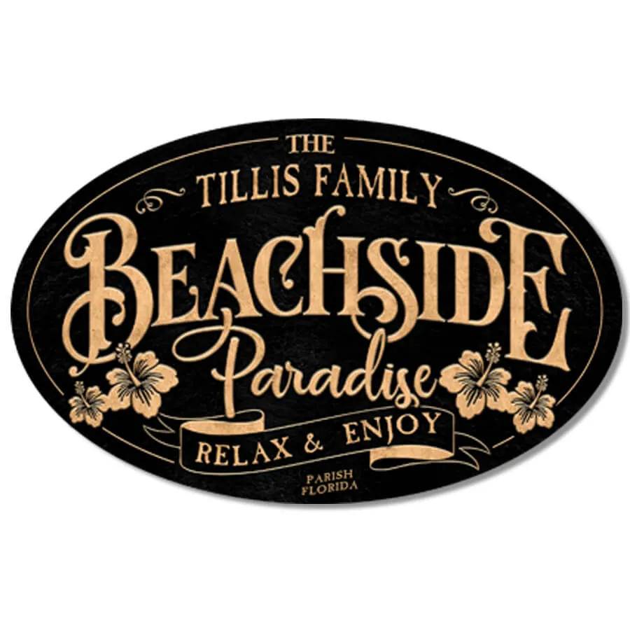 Coastal Decor - Beachside Paradise Beach House Sign