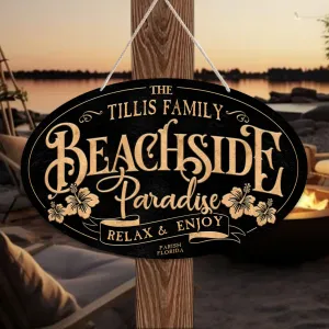 Coastal Decor - Beachside Paradise Beach House Sign