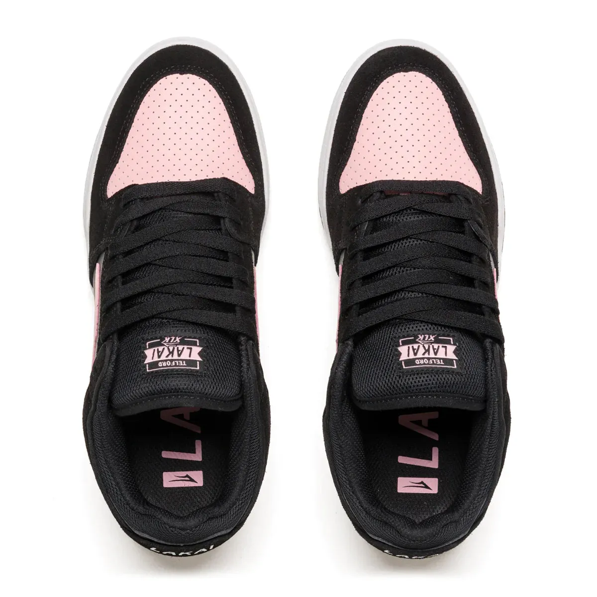 LAKAI TELFORD LOW BLACK/PINK SUEDE