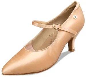 Liberty Dance, L5031-85, Tan Satin, 2.5” Slim Heel