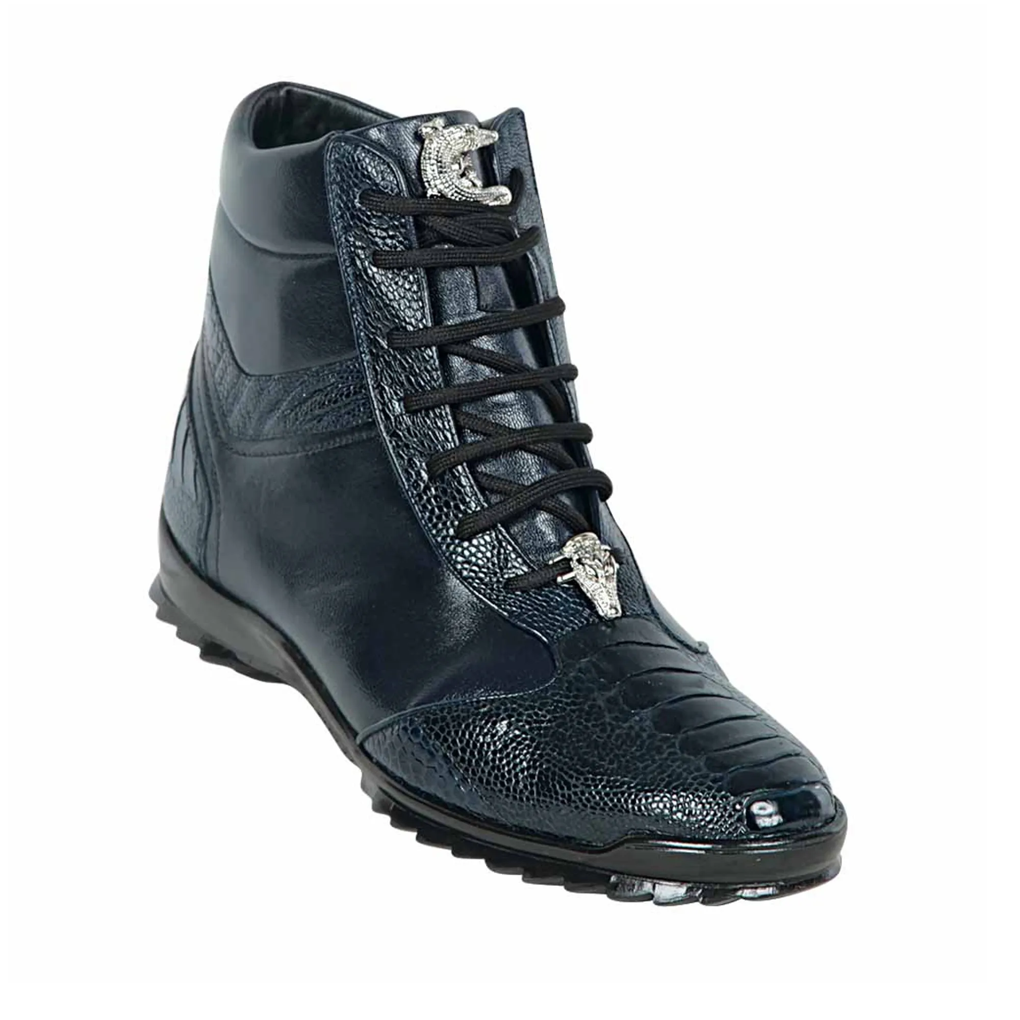 Los Altos Boots Mens # ZC120510 Casual Shoe | Style 12 | Ostrich Leg Boots | Color Navy Blue