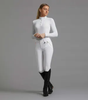 Milliania Ladies Full Seat Gel Competition Breeches White