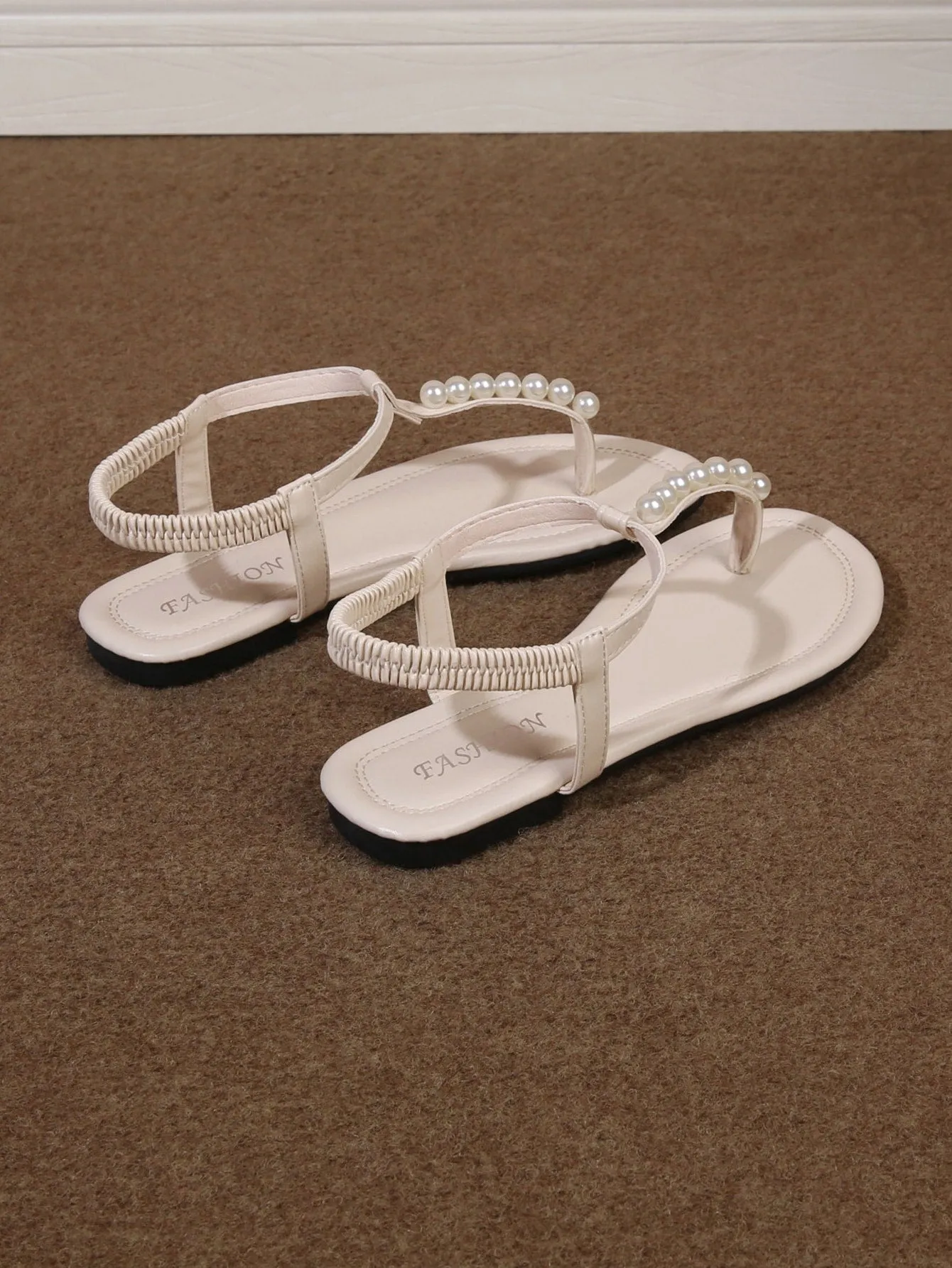 Pearl Roman Flat Sandals Shoes