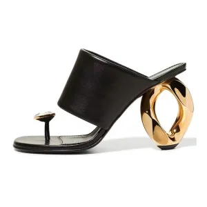 Pre Order:  Clip Open Toe Mouth Shaped Heel Sandals