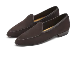 Sagan Classic Loafers in Lusitanias Dark Brown Asteria Suede