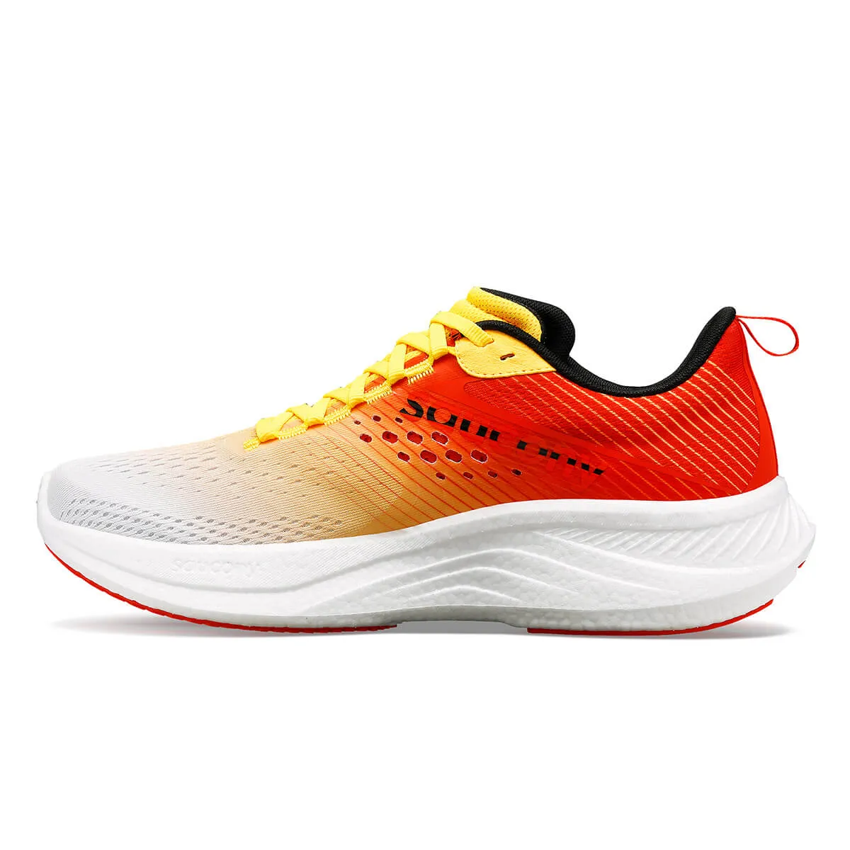 Saucony Ride 17 Mens Running Shoes in White/Vizi Gold Color