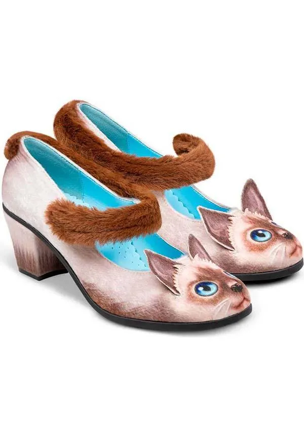 Siamese Cat | MID HEELS**