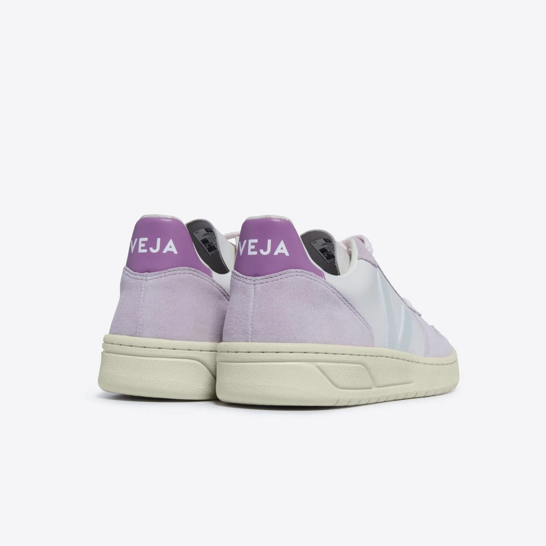 VEJA V-10 Leather | Gravel Menthol Parme